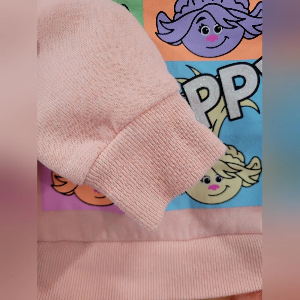 Colorful Trolls Long Sleeve Dress 3t - Picture 4 of 9